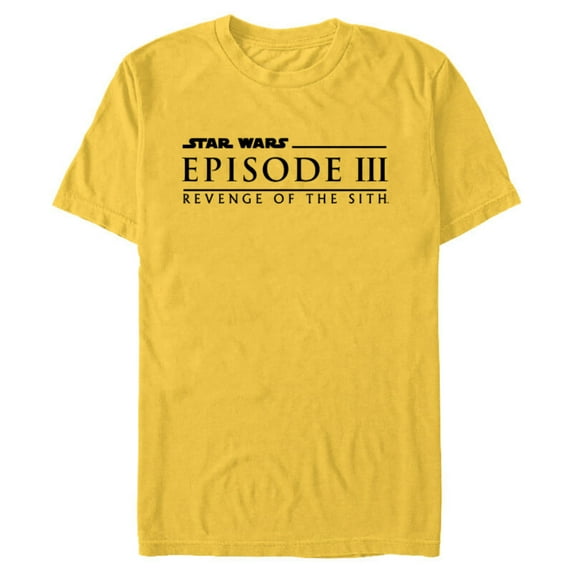 Star Wars Revenge of the Sith Episode 3 Movie Logo - Short Sleeve Blended T-Shirt for Adults - Customized-Yellow