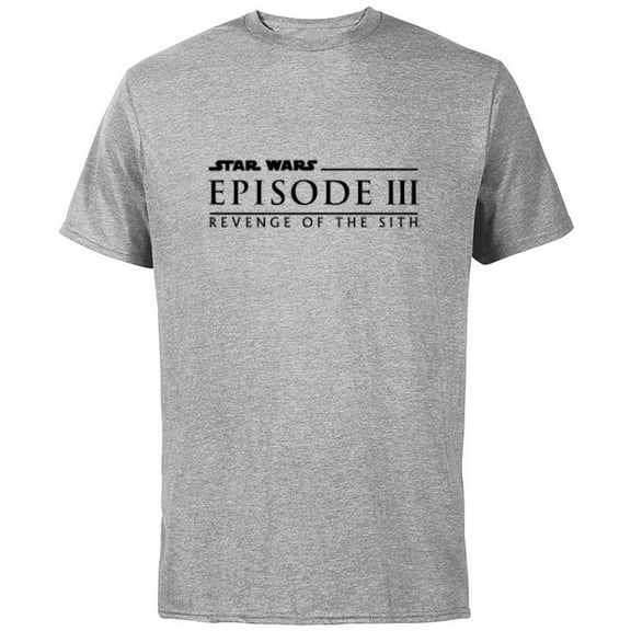 Star Wars Revenge of the Sith Episode 3 Movie Logo - Short Sleeve Cotton T-Shirt for Adults - Customized-Athletic Heather