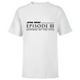 thumbnail image 1 of Star Wars Revenge of the Sith Episode 3 Movie Logo - Short Sleeve T-Shirt for Kids - Customized-White, 1 of 5