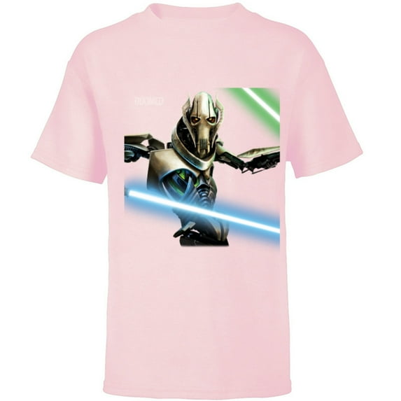 Star Wars Revenge of the Sith General Grievous Lightsabers - Short Sleeve T-Shirt for Kids - Customized-Soft Pink