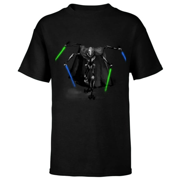 Star Wars Revenge of the Sith General Grievous - Short Sleeve T-Shirt for Kids -Customized-Black