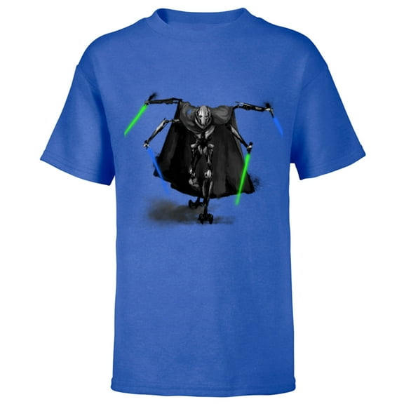 Star Wars Revenge of the Sith General Grievous - Short Sleeve T-Shirt for Kids -Customized-Royal