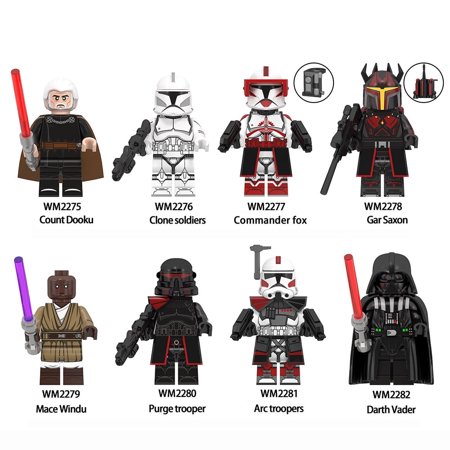 Star Wars Revenge of the Sith Mandalorian Custom Minifigures Building Block X 8 Set