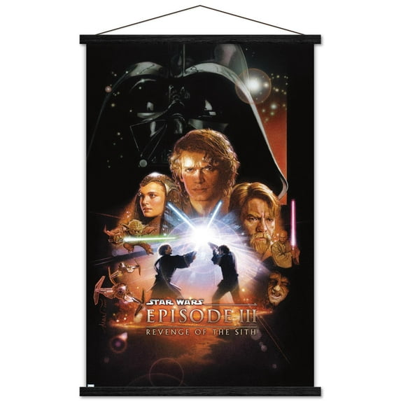 Star Wars: Revenge of the Sith - One Sheet (No Billing Block) Wall Poster with Magnetic Frame, 22.375" x 34"