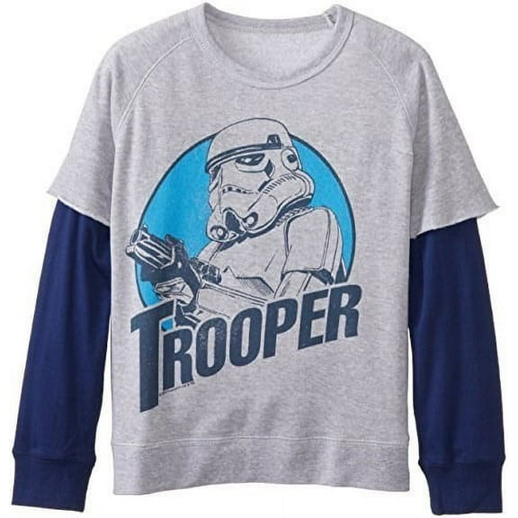 Star Wars Reversible Crew Youth Gray Sweatshirt, Small