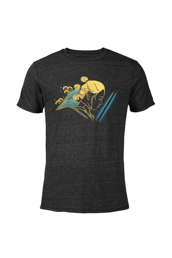 Rey Artistic Portrait - Short Sleeve Blended T-Shirt for Adults - Customized-Black