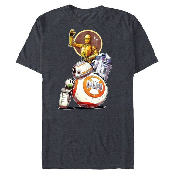 Star Wars Rise of Skywalker Droids Collage - Short Sleeve Blended T-Shirt for Adults - Customized-Navy Heather
