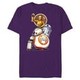 thumbnail image 1 of Star Wars Rise of Skywalker Droids Collage - Short Sleeve Blended T-Shirt for Adults - Customized-Purple, 1 of 5