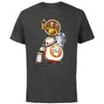thumbnail image 1 of Star Wars Rise of Skywalker Droids Collage - Short Sleeve Cotton T-Shirt for Adults - Customized-Charcoal, 1 of 2