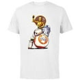 thumbnail image 1 of Star Wars Rise of Skywalker Droids Collage - Short Sleeve Cotton T-Shirt for Adults - Customized-White, 1 of 5