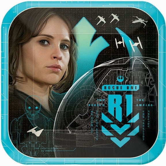 Star Wars Rogue 1 Small Square 7 Inch Party Cake Dessert Plates
