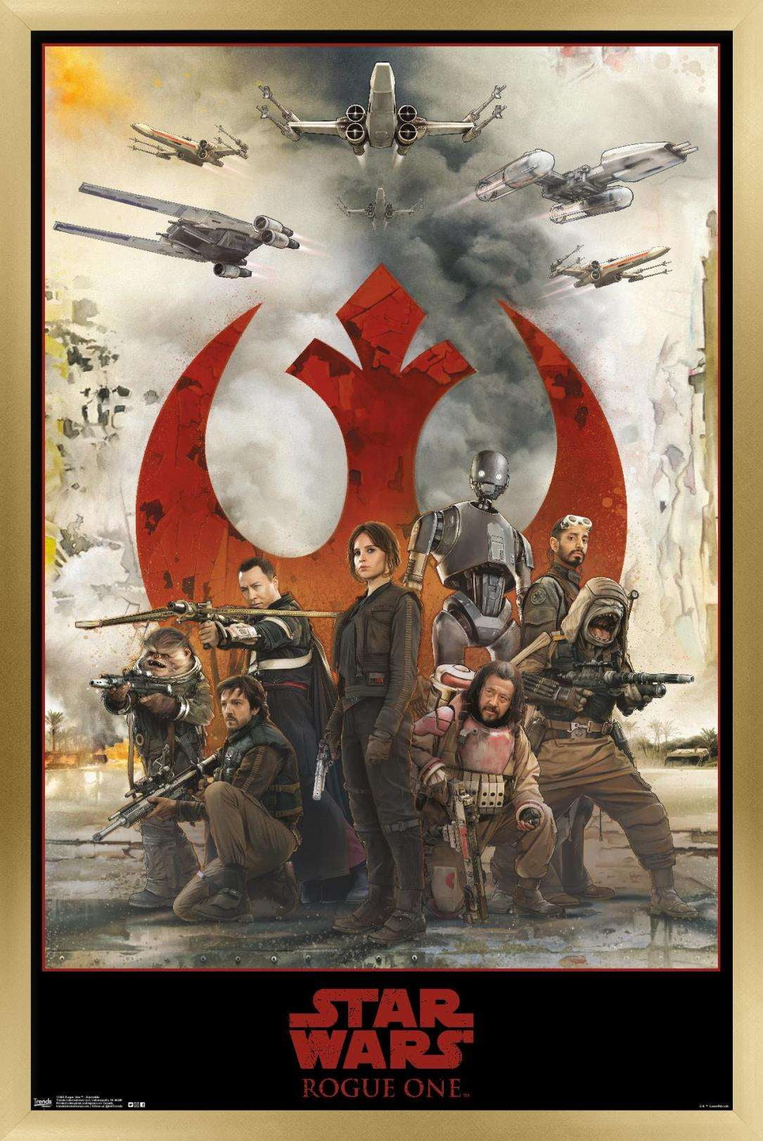 Star Wars: Rogue One - Assemble Wall Poster, 14.725" x 22.375", Framed