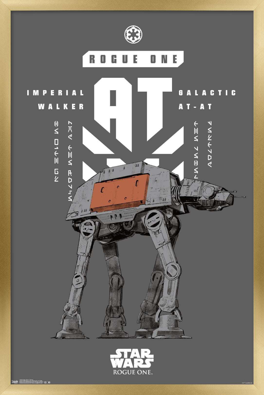Star Wars: Rogue One - Banner Wall Poster, 22.375" x 34", Framed
