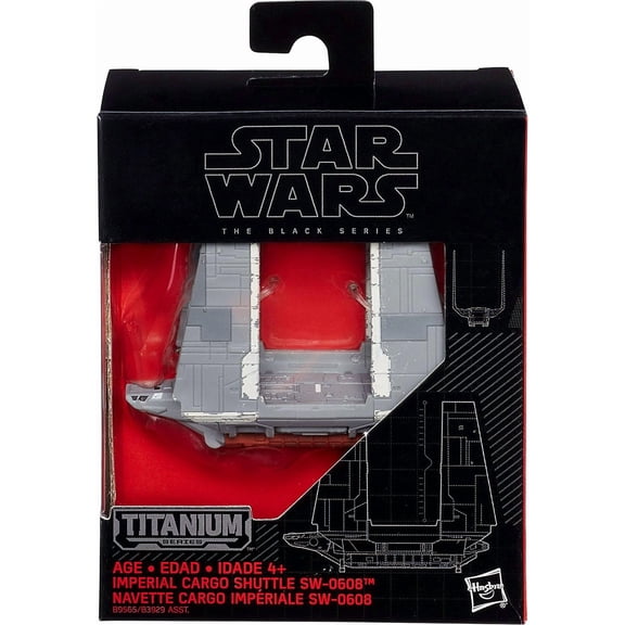 Star Wars Black Titanium Imperial Cargo Shuttle Diecast Vehicle