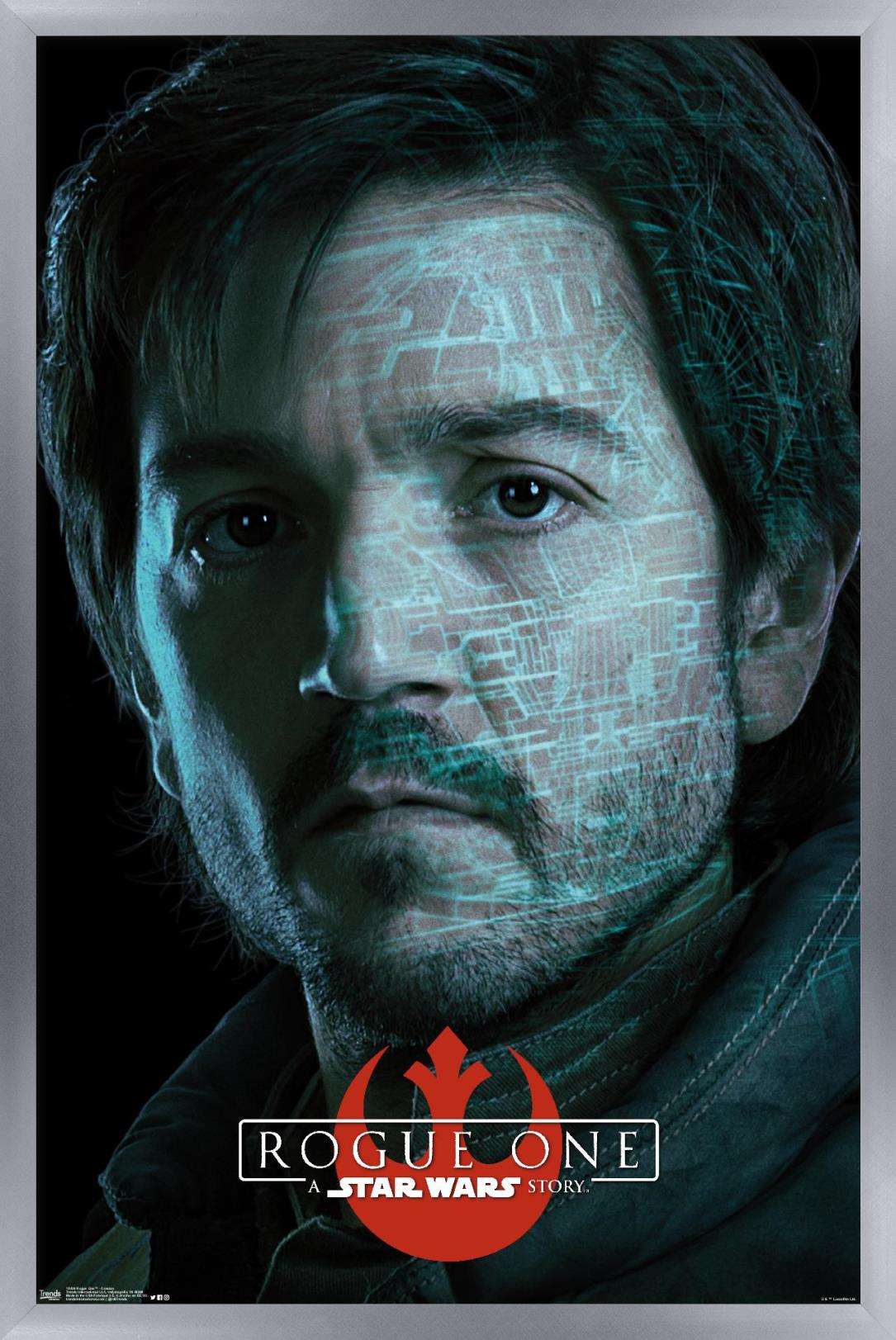 Star Wars: Rogue One - Cassian Wall Poster, 14.725" x 22.375", Framed