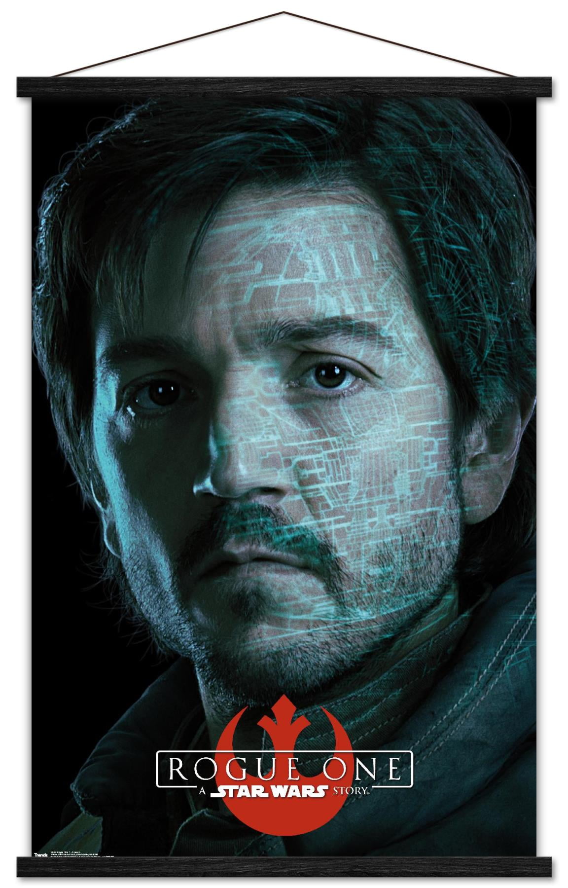 Star Wars: Rogue One - Cassian Wall Poster with Wooden Magnetic Frame, 22.375" x 34"