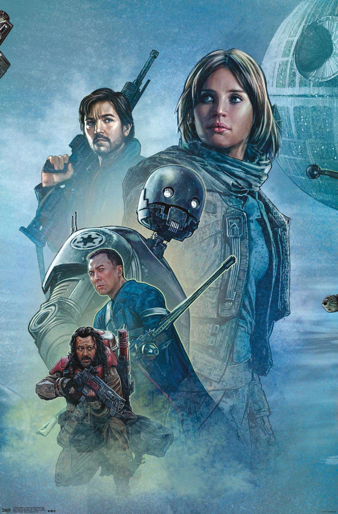 Star Wars: Rogue One - Celebration Mural Wall Poster, 14.725" x 22.375"