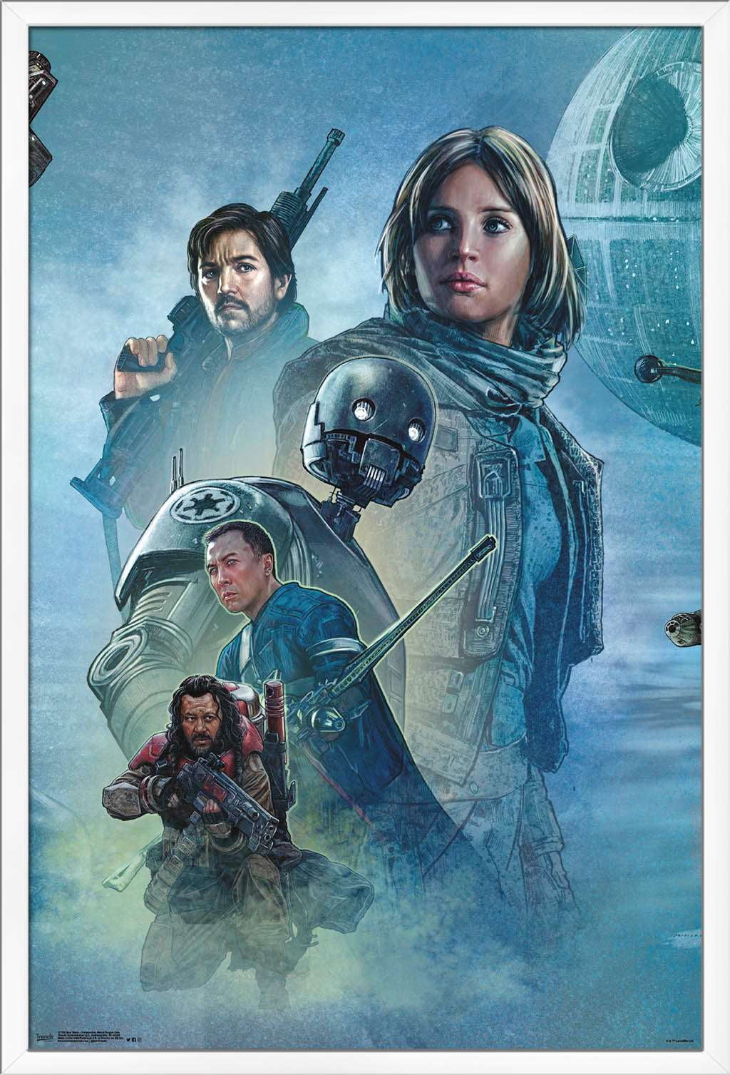 Star Wars: Rogue One - Celebration Mural Wall Poster, 22.375" x 34", Framed