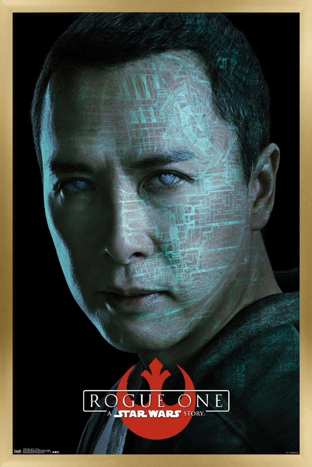 Star Wars: Rogue One - Chirrut Wall Poster, 14.725" x 22.375", Framed