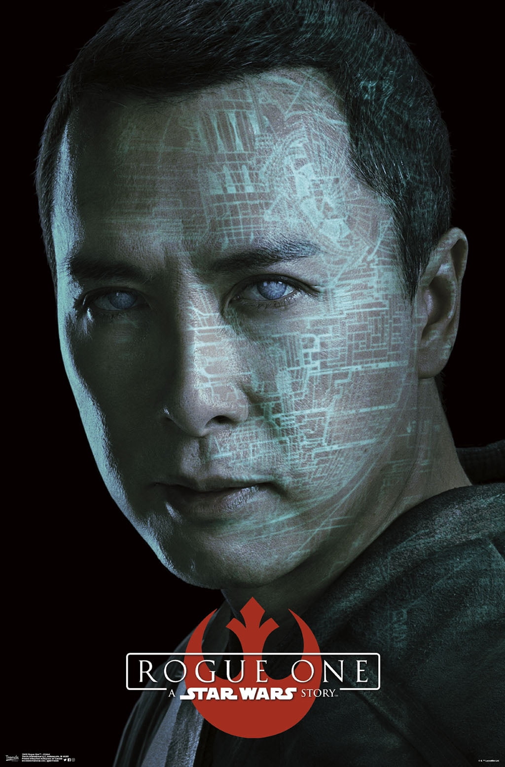 Star Wars: Rogue One - Chirrut Wall Poster, 22.375" x 34", Framed