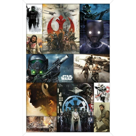 Star Wars: Rogue One - Collage Wall Poster, 14.725" x 22.375", Framed