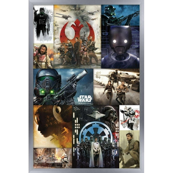 Star Wars: Rogue One - Collage Wall Poster, 14.725" x 22.375", Framed