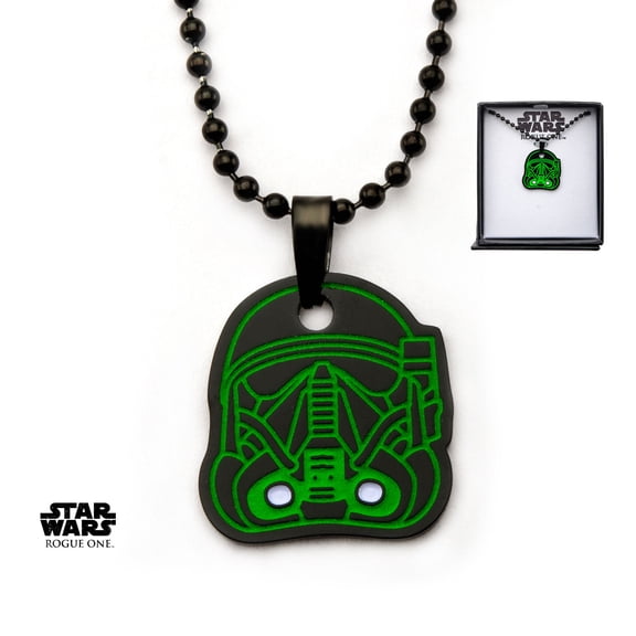 Star Wars Rogue One Death Trooper Glow in the Dark Enamel Filled Pendant