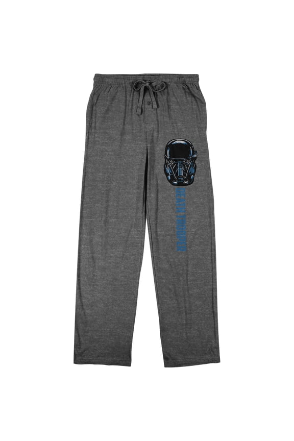 Star Wars Rogue One Death Trooper Helmet Men's Graphite Heather Sleep Pajama Pants-Large
