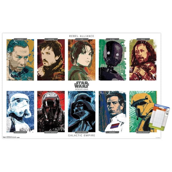 Star Wars: Rogue One - Grid Wall Poster, 14.725" x 22.375"