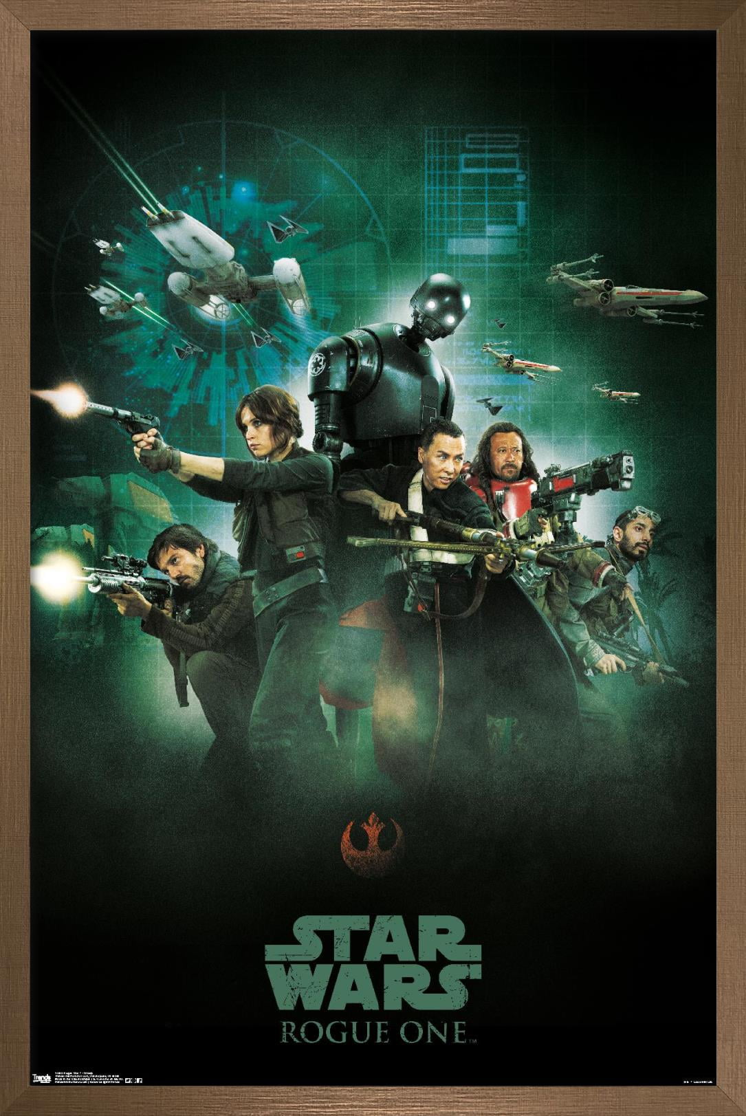 Star Wars: Rogue One - Group Wall Poster, 22.375" x 34", Framed