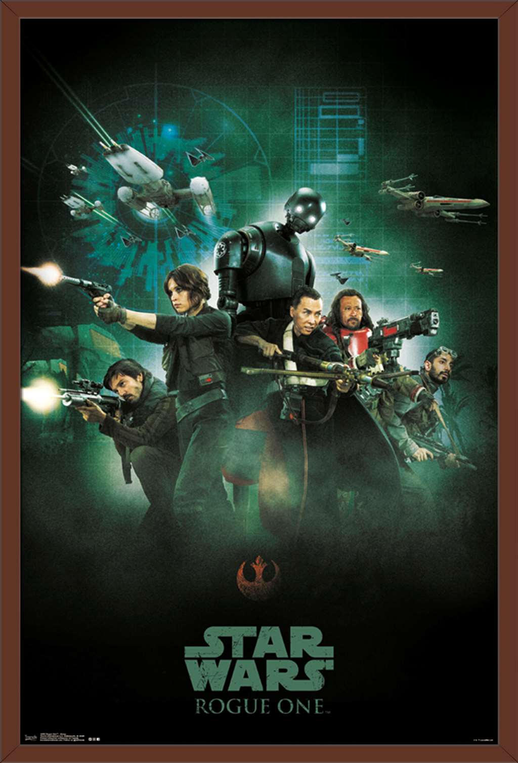 Star Wars: Rogue One - Group Wall Poster, 22.375" x 34", Framed