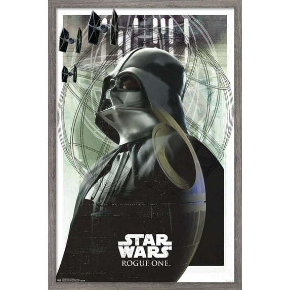 Star Wars: Rogue One - Intimidation Wall Poster, 14.725" x 22.375", Framed