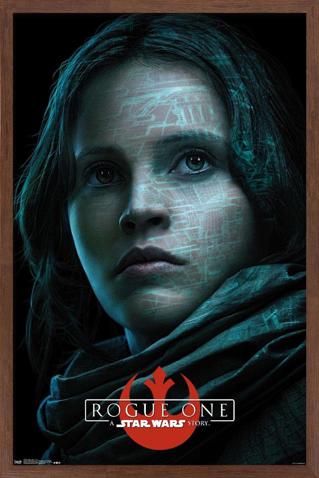 Star Wars: Rogue One - Jyn Wall Poster, 14.725" x 22.375", Framed