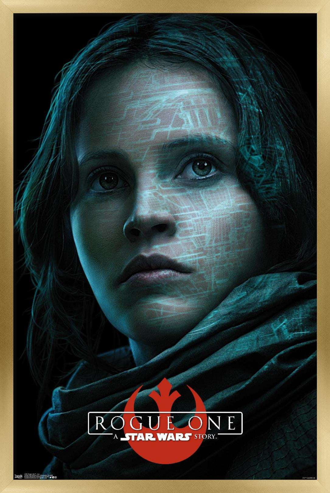 Star Wars: Rogue One - Jyn Wall Poster, 14.725" x 22.375", Framed