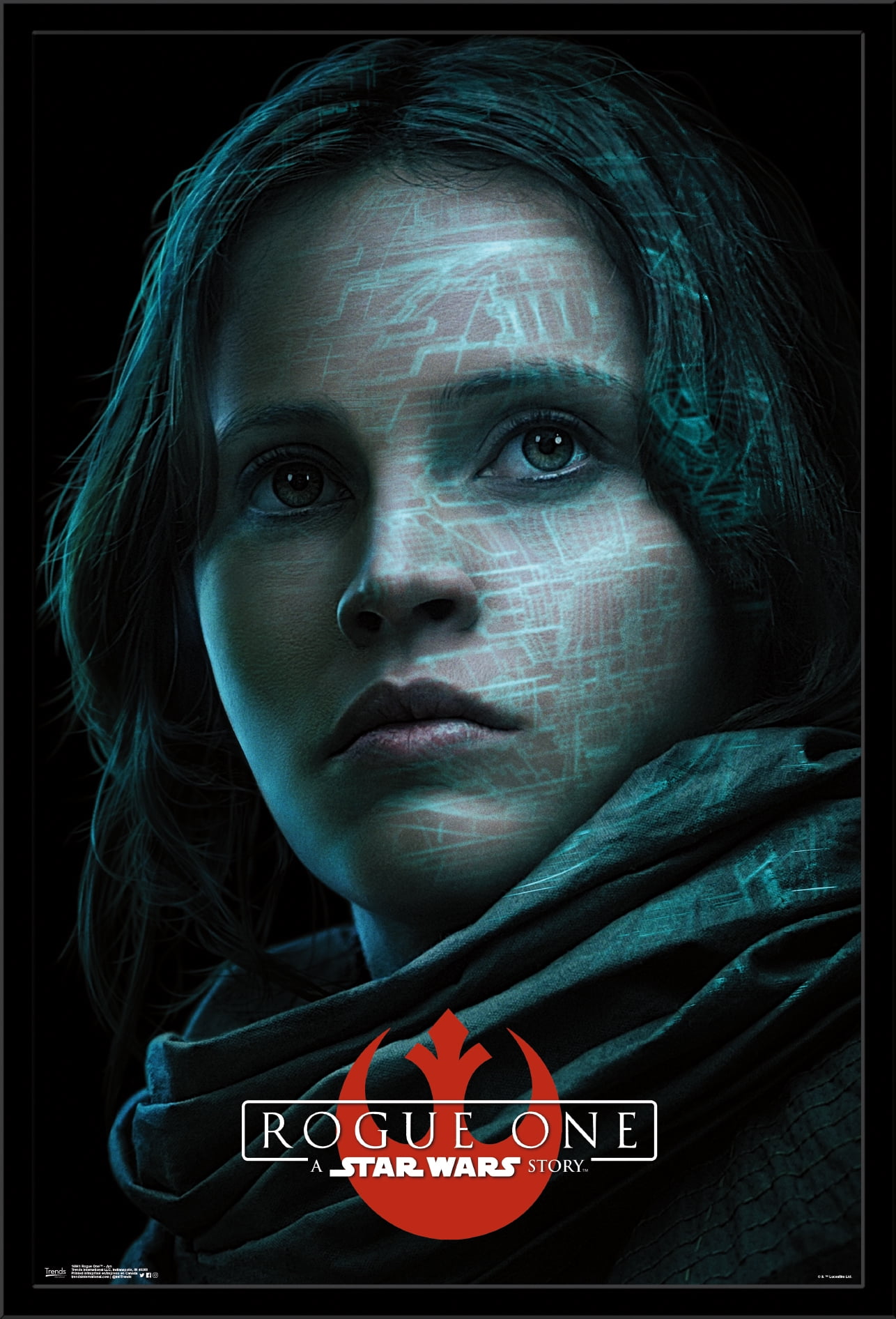 Star Wars: Rogue One - Jyn Wall Poster, 22.375" x 34", Framed