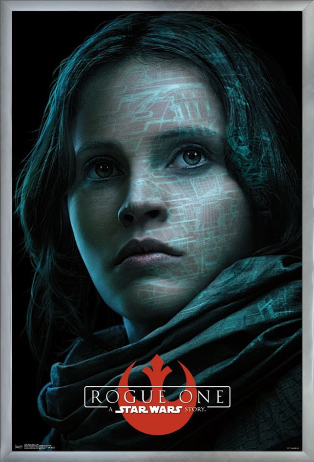 Star Wars: Rogue One - Jyn Wall Poster, 22.375" x 34", Framed