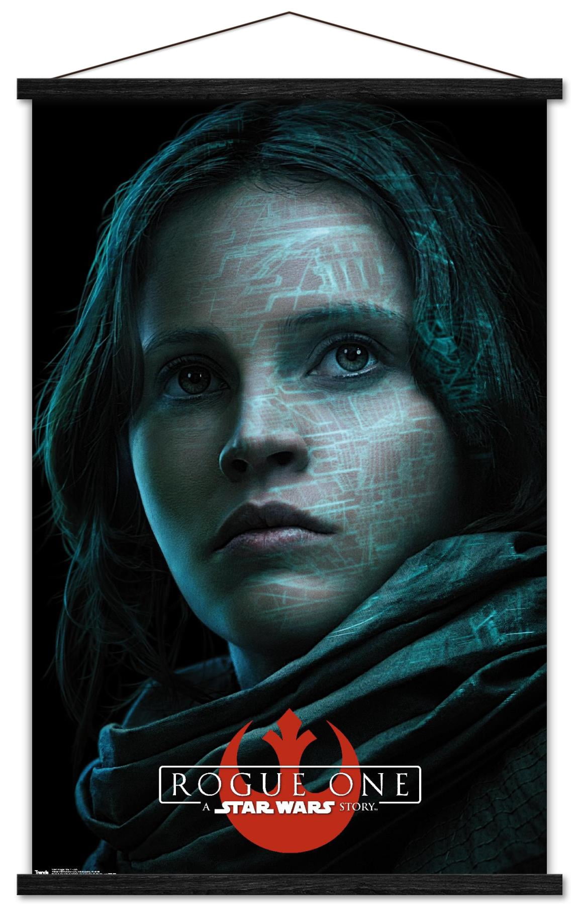 Star Wars: Rogue One - Jyn Wall Poster with Wooden Magnetic Frame, 22.375" x 34"