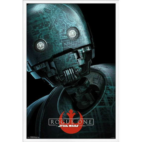 Star Wars: Rogue One - K2SO One Sheet Wall Poster, 22.375" x 34", Framed