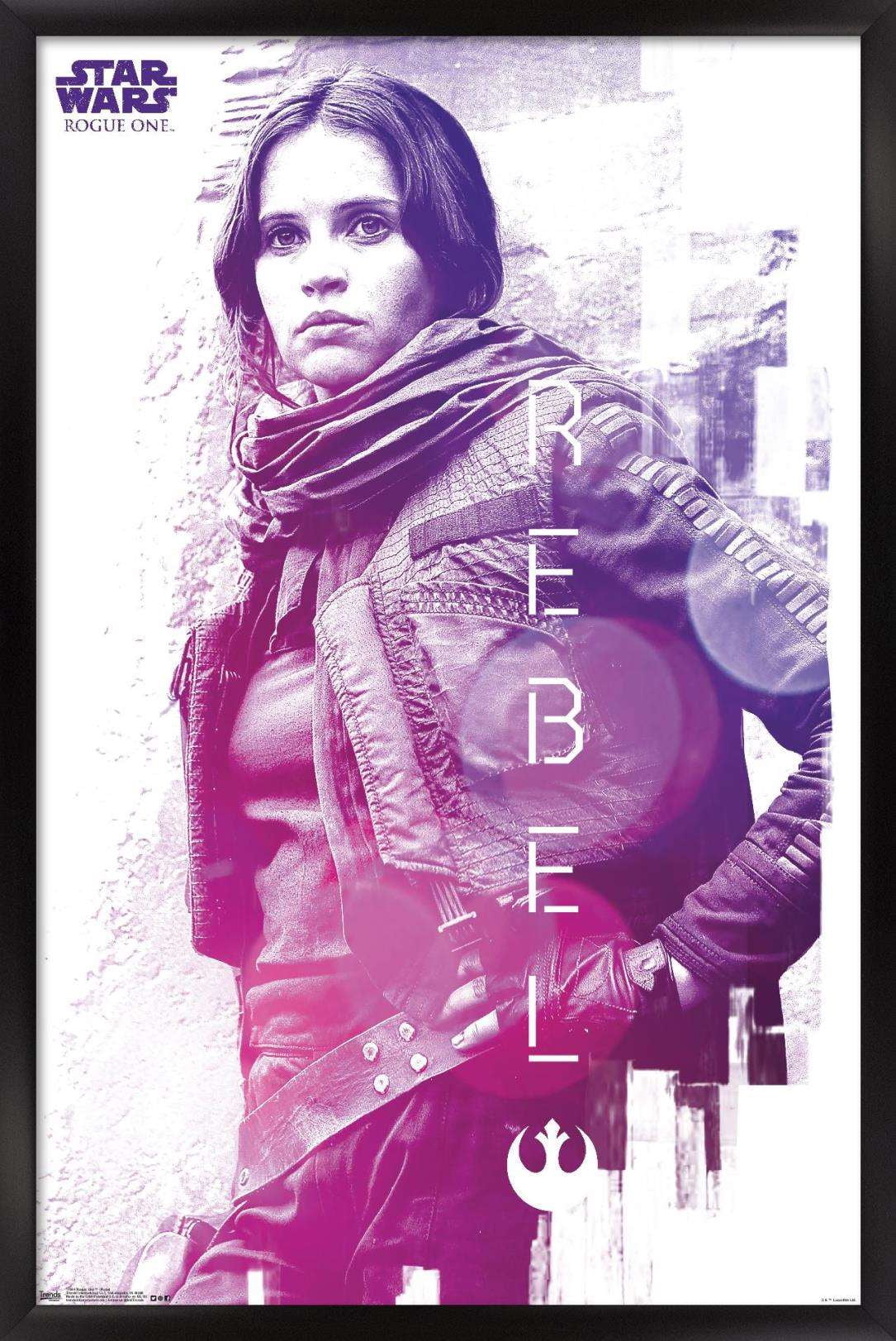 Star Wars: Rogue One - Rebel Wall Poster, 14.725" x 22.375", Framed