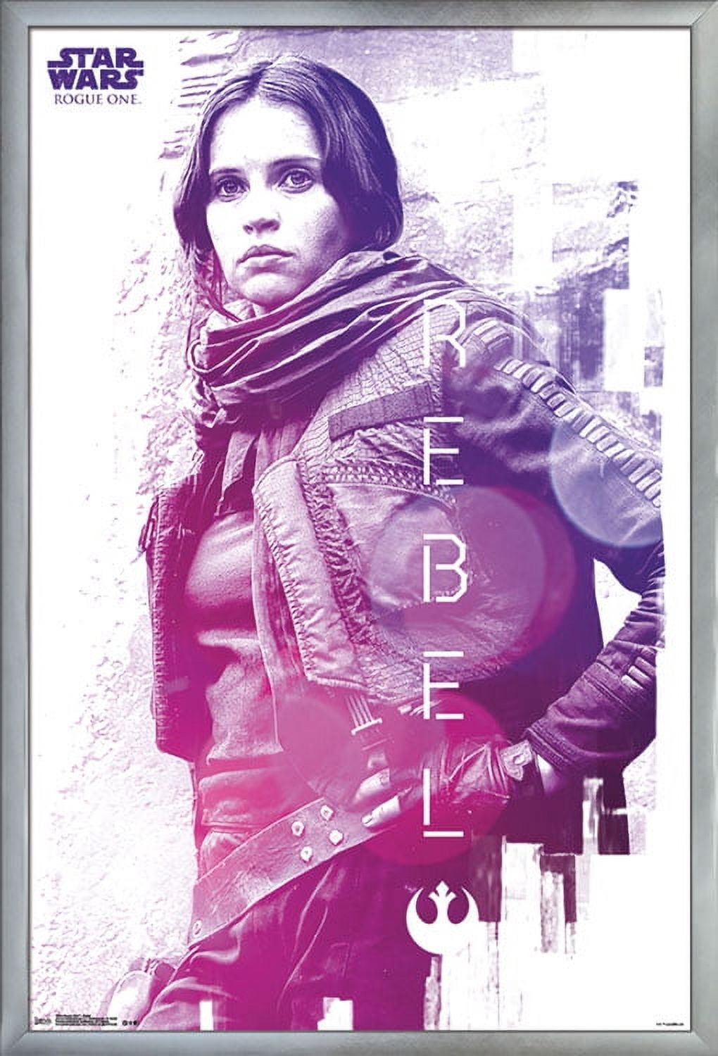 Star Wars: Rogue One - Rebel Wall Poster, 22.375" x 34", Framed