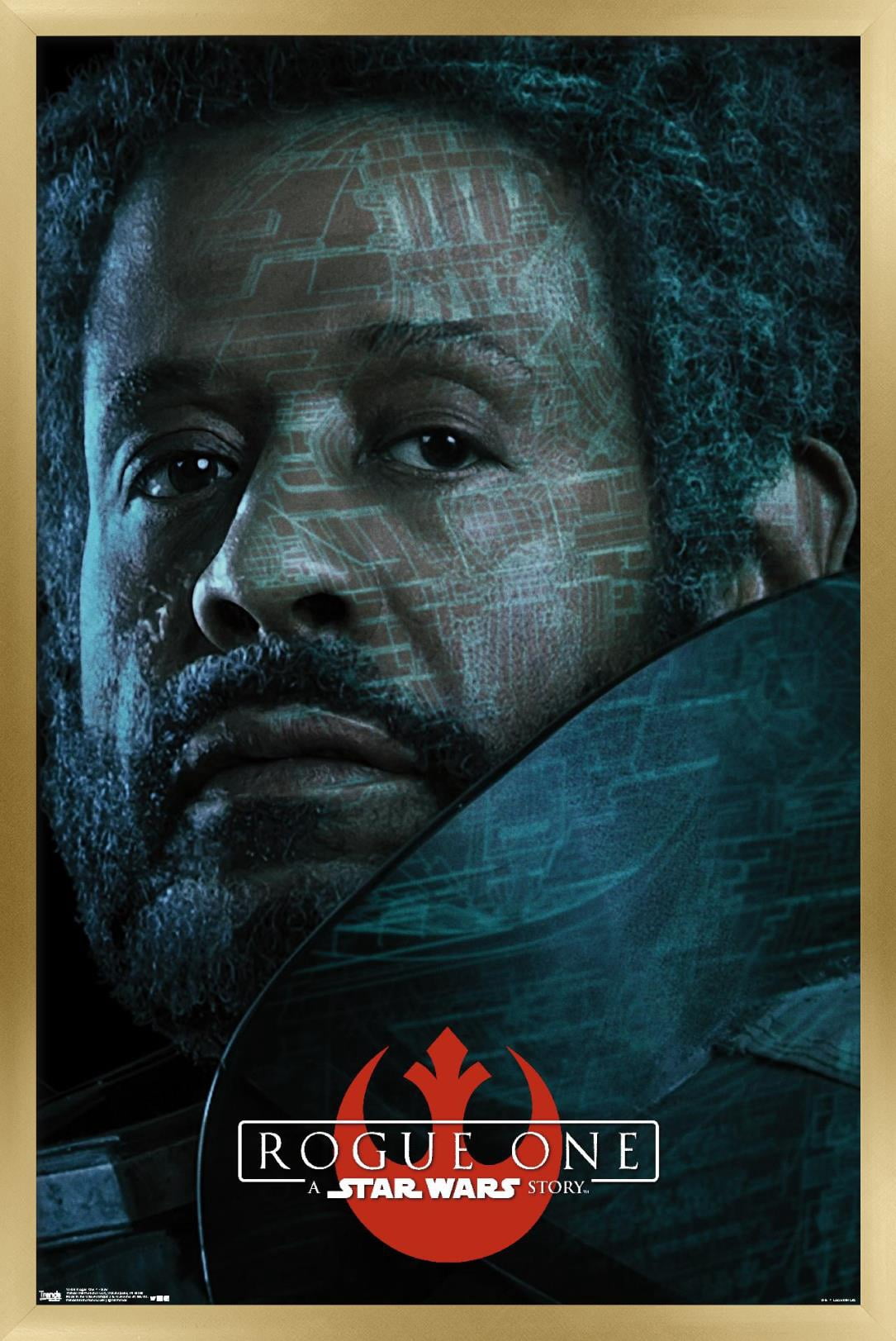 Star Wars: Rogue One - Saw Wall Poster, 14.725" x 22.375", Framed