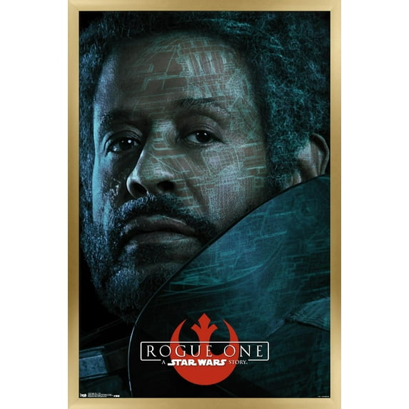 Star Wars: Rogue One - Saw Wall Poster, 14.725" x 22.375", Framed