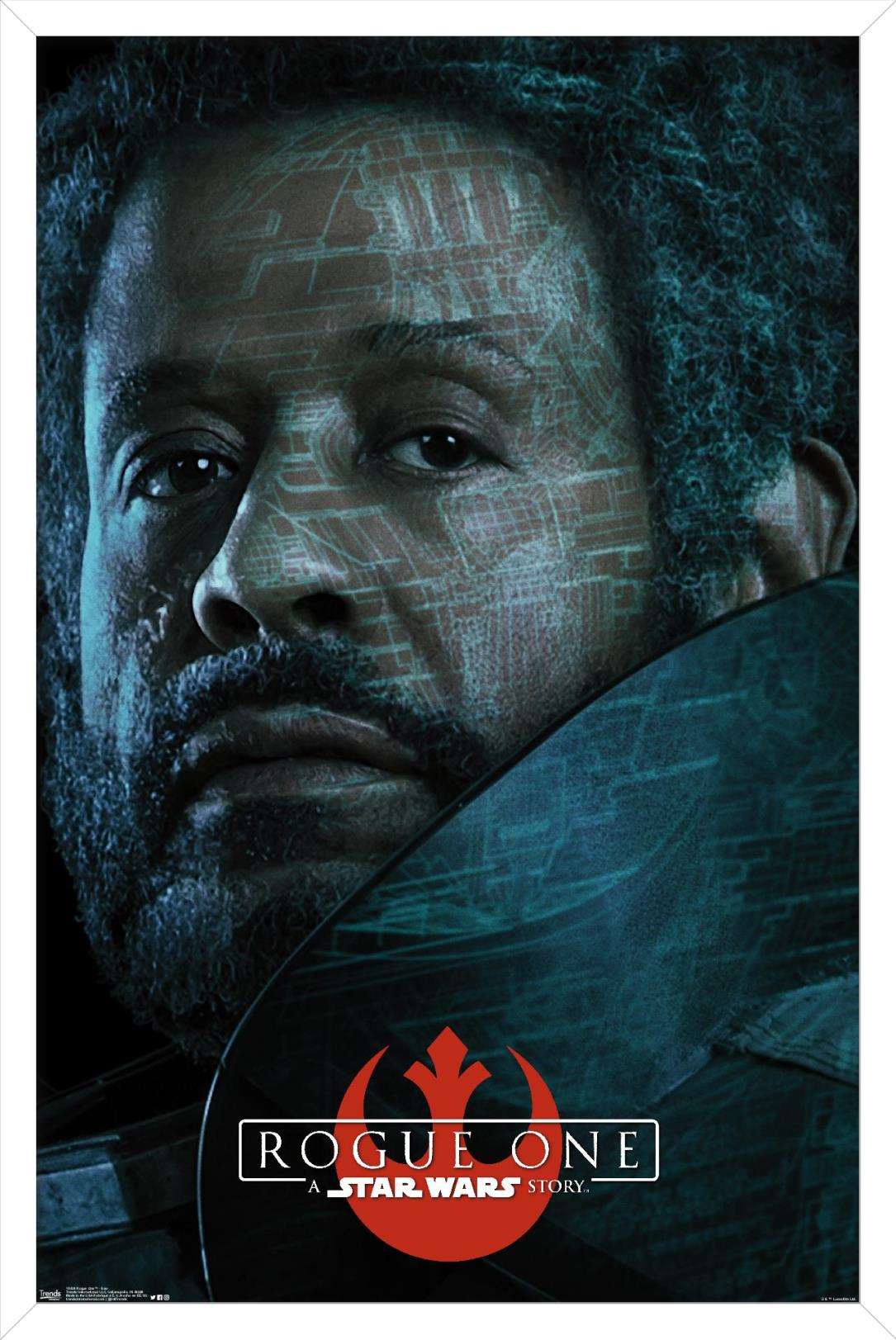 Star Wars: Rogue One - Saw Wall Poster, 14.725" x 22.375", Framed