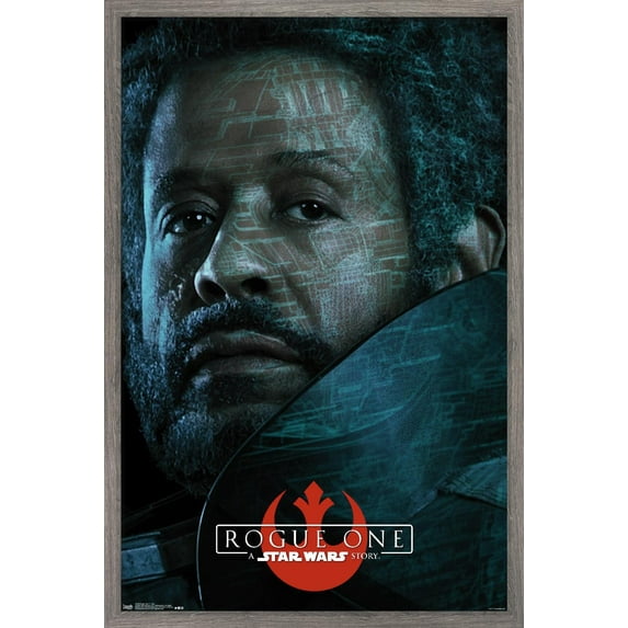 Star Wars: Rogue One - Saw Wall Poster, 22.375" x 34", Framed