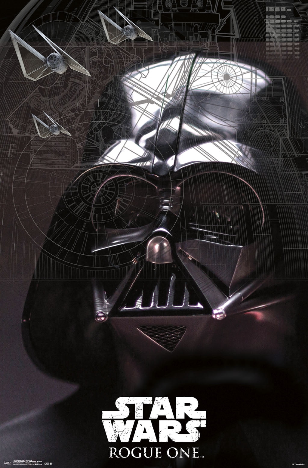 Star Wars: Rogue One - Sith Lord Wall Poster, 22.375" x 34", Framed
