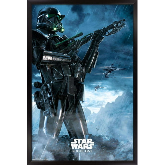 Star Wars: Rogue One - Storm Wall Poster, 14.725" x 22.375", Framed