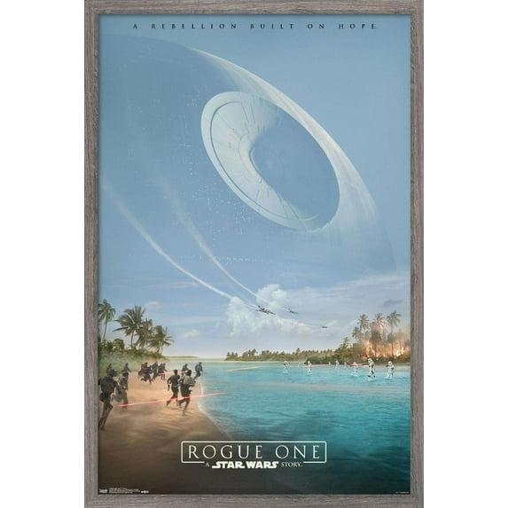 Star Wars: Rogue One - Teaser Wall Poster, 14.725" x 22.375", Framed