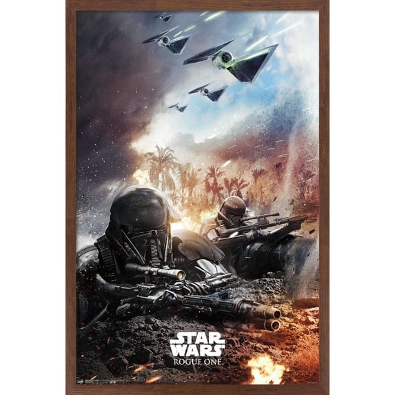 Star Wars: Rogue One - Trench Wall Poster, 14.725" x 22.375", Framed