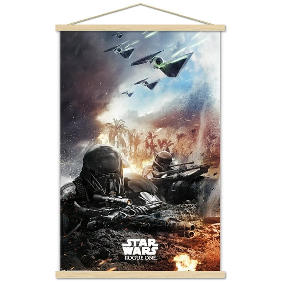 Star Wars: Rogue One - Trench Wall Poster with Wooden Magnetic Frame, 22.375" x 34"
