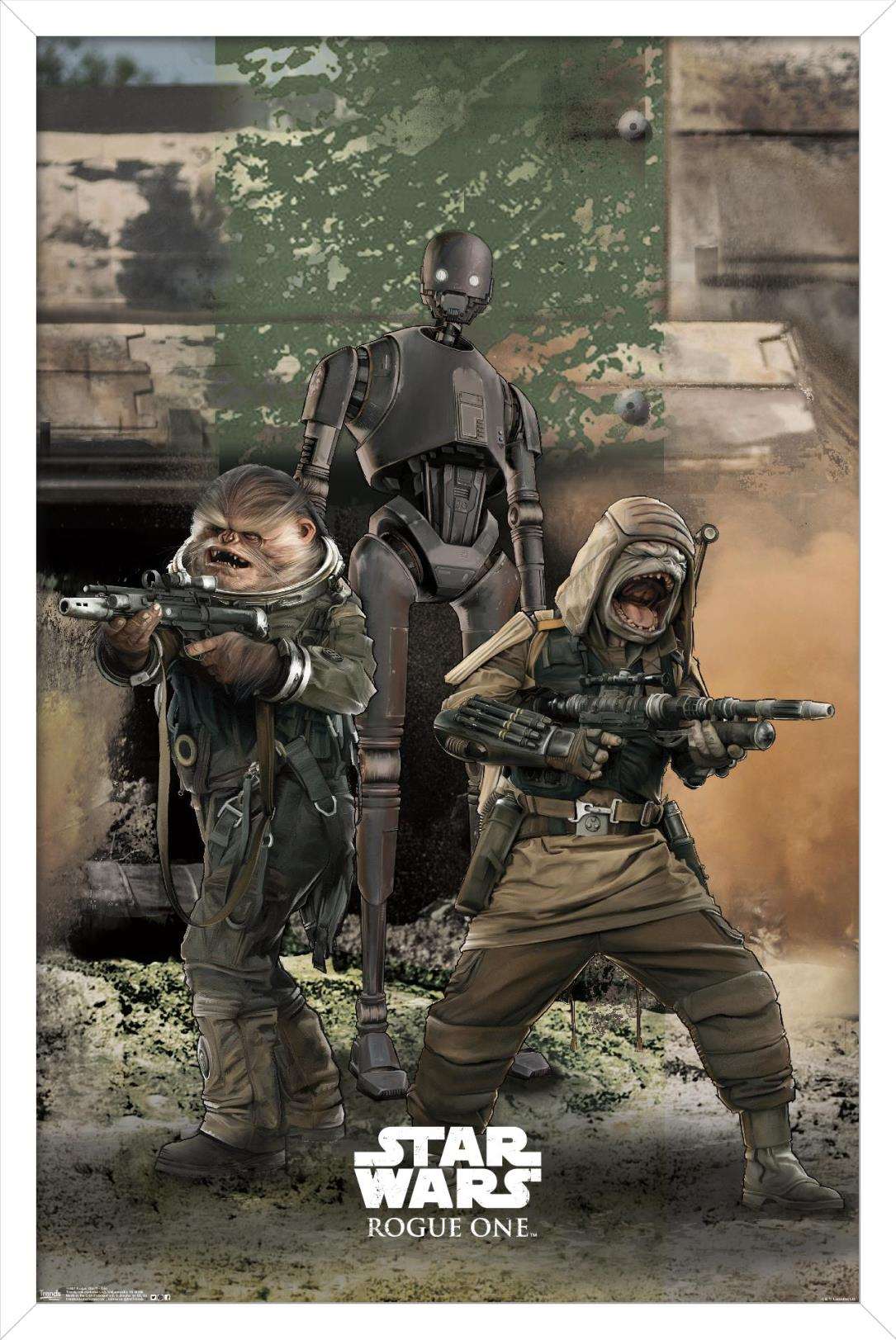 Star Wars: Rogue One - Trio Wall Poster, 14.725" x 22.375", Framed